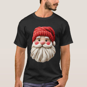 Camiseta Rosto de Natal de Santa de Fio Fofo