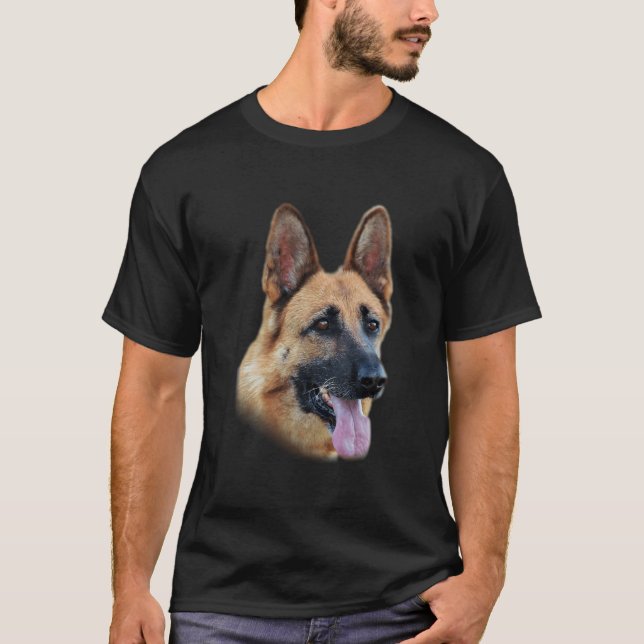 Camiseta Rosto de Ovelheiro Alemão (Frente)