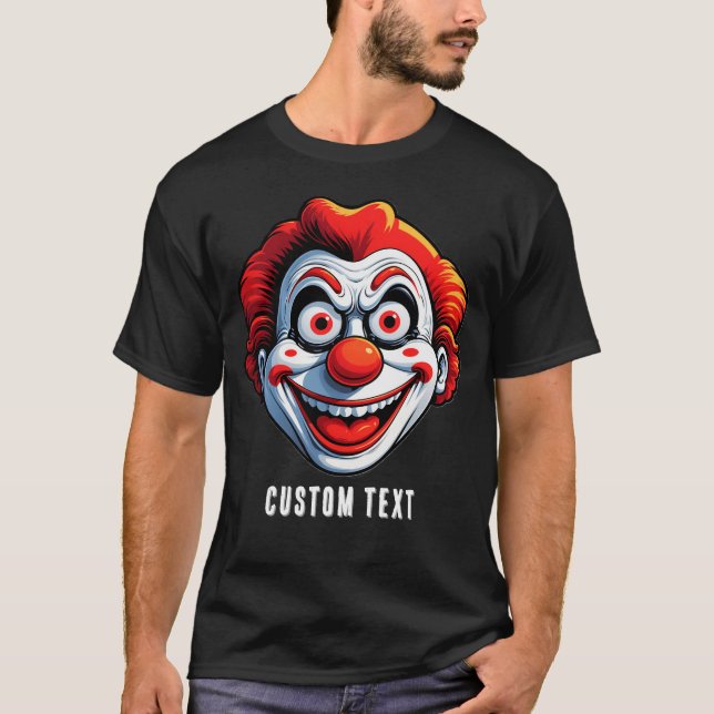 Camiseta Rosto de Palhaço de Desenho Animado (Frente)