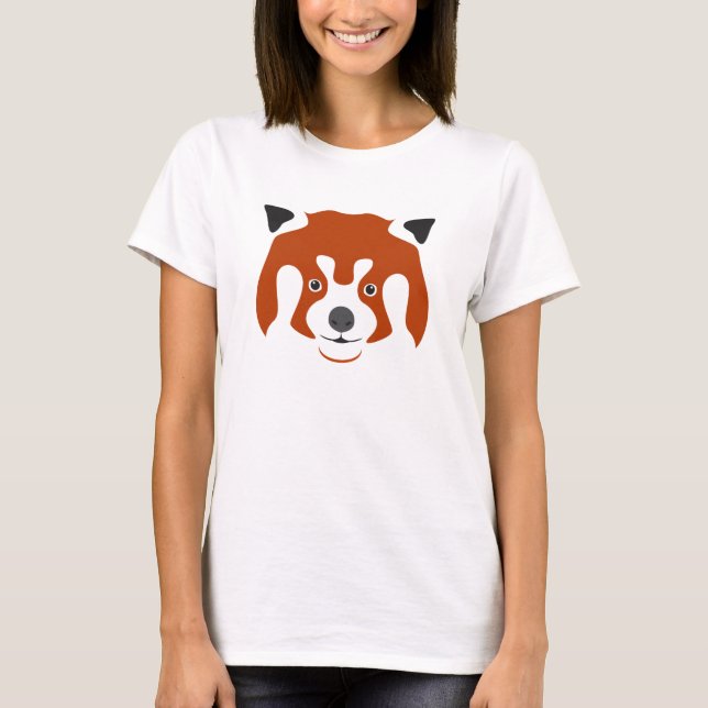 CAMISETA ROSTO DE PANDA VERMELHO (Frente)