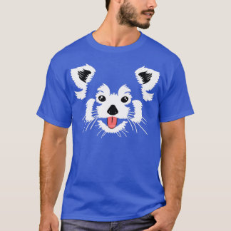 Camiseta Rosto de Panda Vermelho Bonito