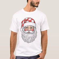 Rosto de Papai Noel em Patchwork no Estilo de Arte