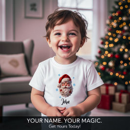 Camiseta Rosto de Papai Noel Personalizado de Tricô de Nata