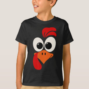 Camiseta Rosto de Peru Engraçado Dia de Ação de Graças Para
