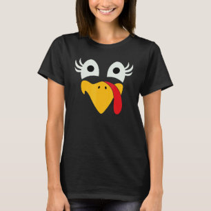 Camiseta Rosto de Peru Peregrino Fantasia de Dia de Ação d