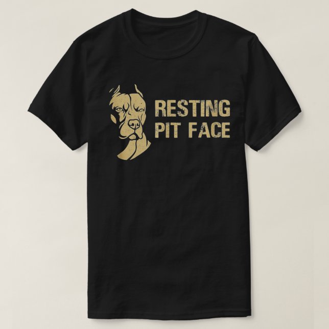 Camiseta Rosto de Pit em Descanso (Frente do Design)
