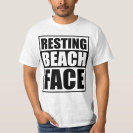 Camiseta Rosto de Praia Relaxado e Engraçado Vibrações de V