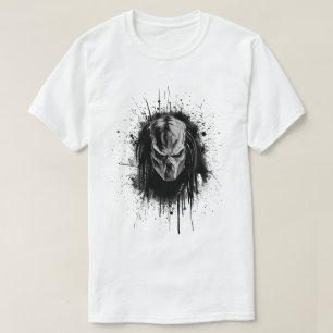 Camiseta Rosto de Predador Preto e Branco