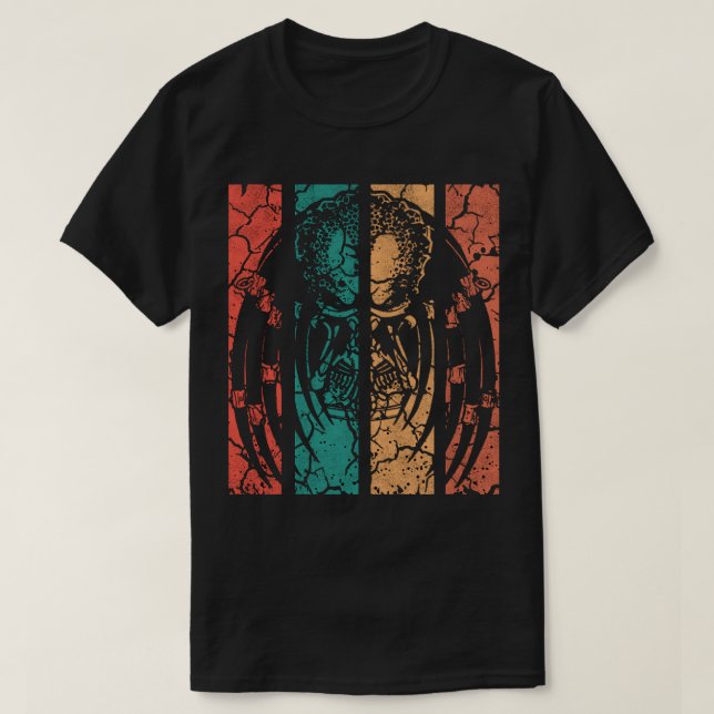Camiseta Rosto de Predador Retro (Frente do Design)