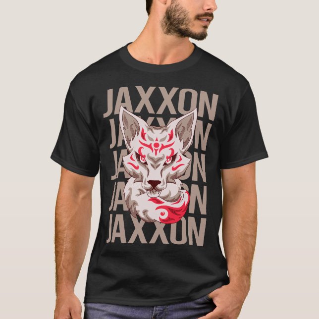 Camiseta Rosto de Raposa - Nome Jaxxon (Frente)