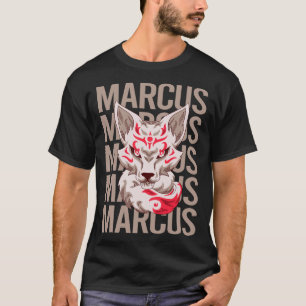 Camiseta Rosto de Raposa - Nome Marcus