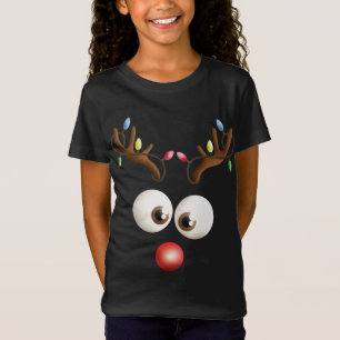 Camiseta Rosto de rena Fúria Natal
