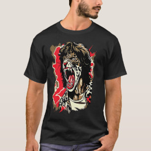 CAMISETA ROSTO DE TIGRE ANIMAL SELVAGEM LEOPARDO VIDA SELVA