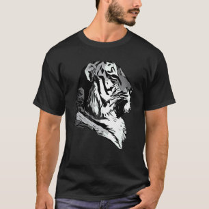 Camiseta Rosto de tigre cabeça de grandes felinos predador 