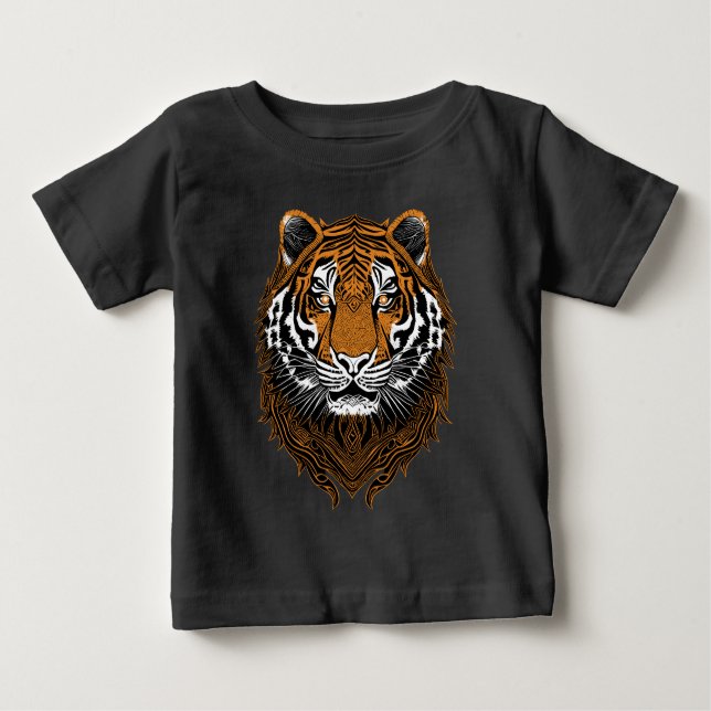 Camiseta Rosto de Tigre Detalhado (Frente)