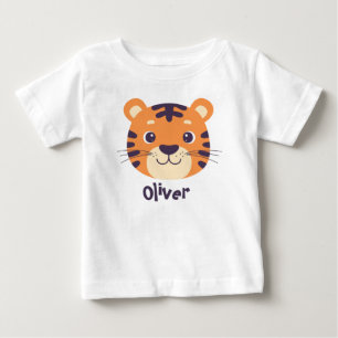 Camiseta Rosto de Tigre Engraçado
