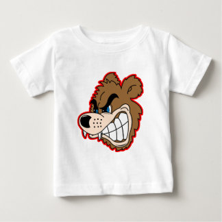 Camiseta rosto de urso rosnando com raiva