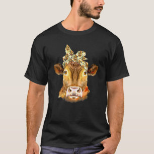 Camiseta Rosto De Vaca Com Bandana Heifer Fa