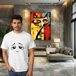 Camiseta Rosto Desapontado   Humor de Domingo Design Minima