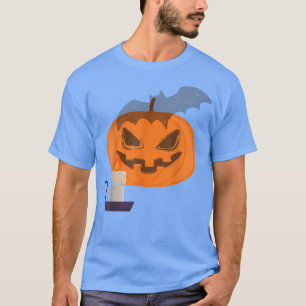 Camiseta Rosto disfarçado de abóbora do Halloween