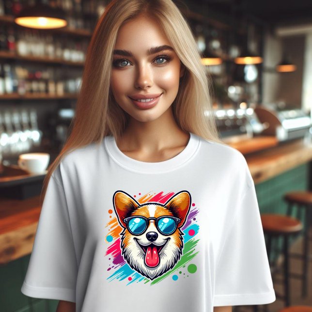 Camiseta Rosto divertido de cachorro Corgi (Corgi Dog Funny Face)