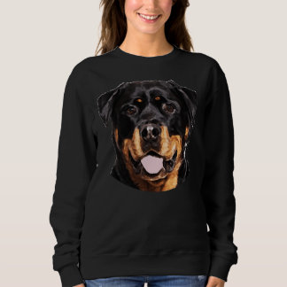 Camiseta Rosto do Rottweiler Retrato Cute Rottweiler Mãe Ro