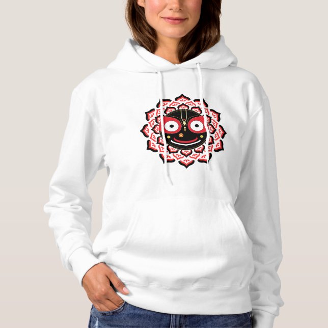 Camiseta Rosto do Senhor Jagannath Chakra Divindade Hindu (Frente)