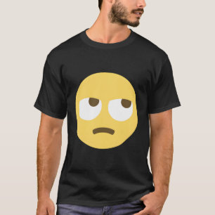 Camiseta Rosto Emoticon Com Rolo De Olhos Rolados