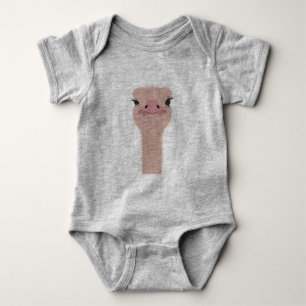 Camiseta Rosto engraçado avestruz