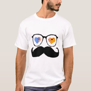 Camiseta Rosto engraçado com bigode 3