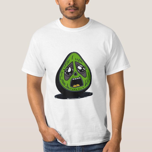 Camiseta Rosto engraçado sobre abacate (Frente)