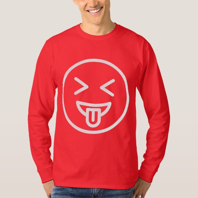 Camiseta Rosto engraçado vermelho (Frente)