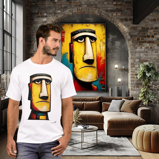 Camiseta Rosto Expressionista Abstrato | Simbólico Moderno (Criador carregado)