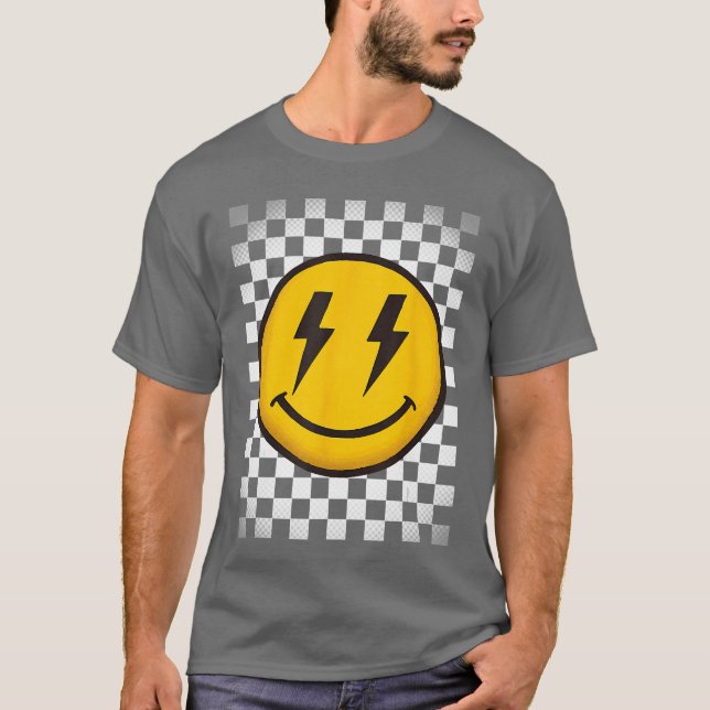 Camiseta Rosto Feliz com amigos de raios (Frente)