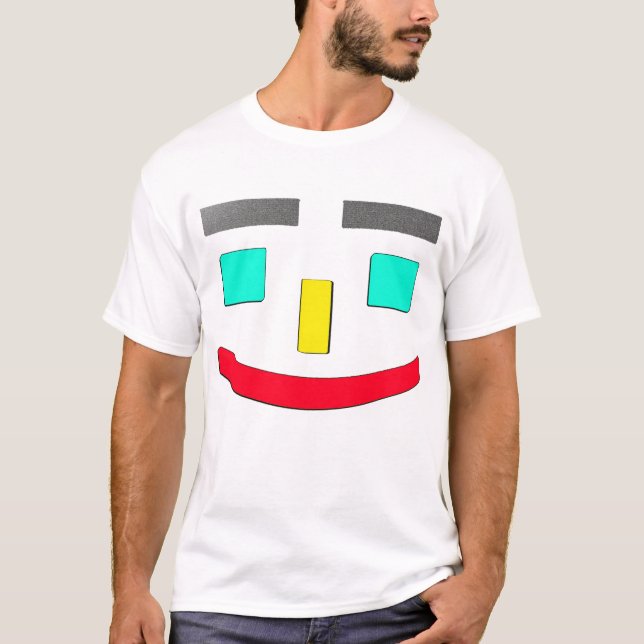 Camiseta "Rosto Feliz" Design. Comprar Agora (Frente)