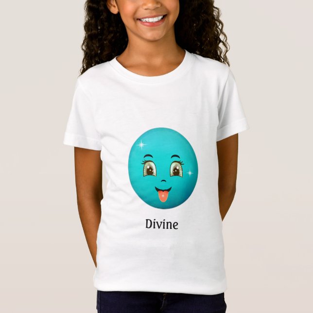 Camiseta Rosto feliz divino fofo (Frente)