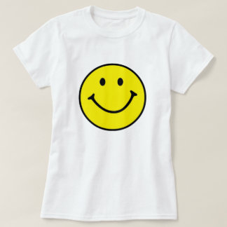 Camiseta Rosto Feliz e Amarelo Brilhante