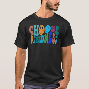 Camiseta Rosto Feliz Escolha Bondade Para Mulheres Homens P