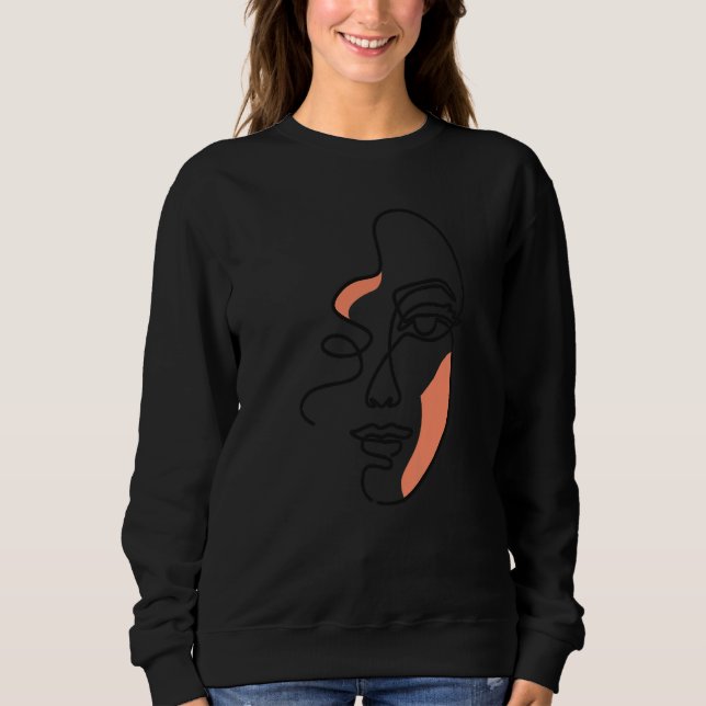 Camiseta Rosto Feminino Abstrato (Frente)