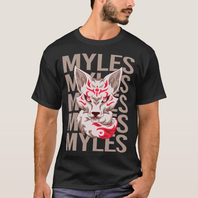 Camiseta Rosto Fox - Nome do Myles (Frente)