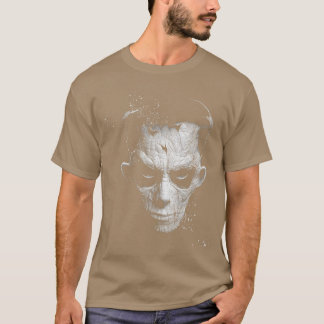 Camiseta Rosto Hieroglífico Assustador de Zumbi Morto-Vivo 