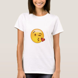 Camiseta Rosto Jogando Um Emoji Beijo