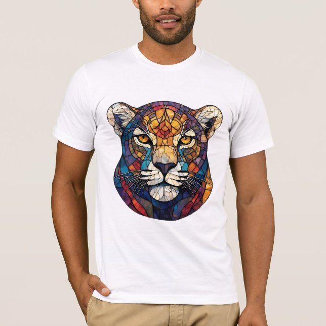 Camiseta Rosto Majestoso de Leopardo (Frente)