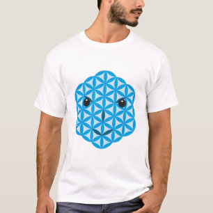 Camiseta Rosto sagrado - Arturiano, 01 - Azul.