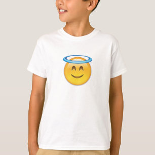 Camiseta Rosto Sorridente Com Halo Emoji