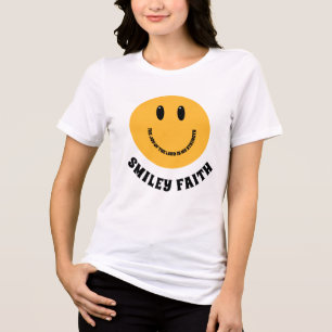 Camiseta Rosto Sorridente Cristão Sorriso Fé Alegria do Sen