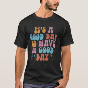 Camiseta Rosto Sorridente Feliz Groovy Tenha Um Bom Dia Pos