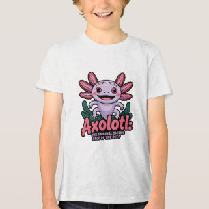 Camiseta Rosto Sorridente Original de Axolote Fofo