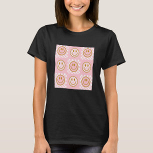 Camiseta Rosto Sorridente Sorriso Feliz, Rosa Escovado, Ver