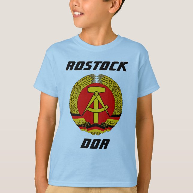 Camiseta Rostock, DDR, Rostock, Alemanha Oriental Socialist (Frente)